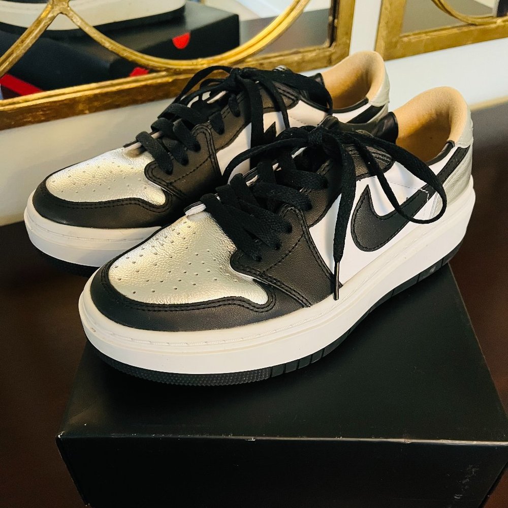 Nike Air Jordan 1 Elevate Low SE Black/White/Silver DQ8561-001 Women's 7.5